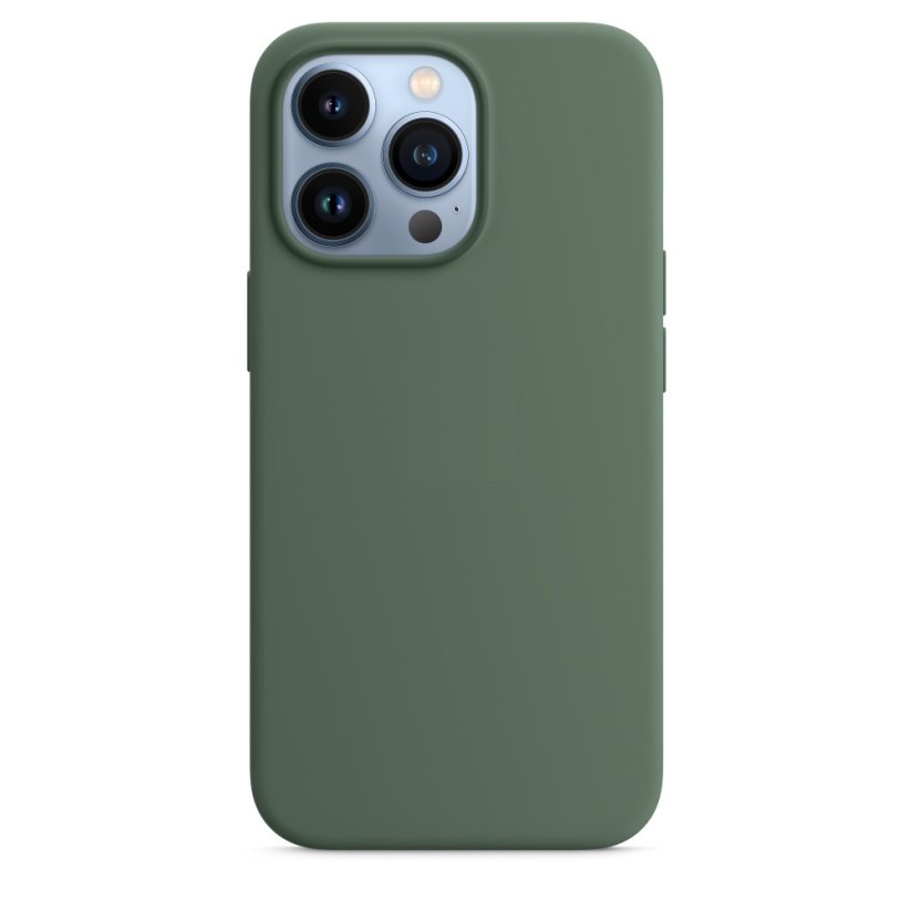 iPhone 13 Pro Silicone Case s MagSafe - Eucalyptus design (zelený)