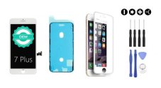 MULTIPACK - Bílý LCD displej iPhone 7 Plus + lepidlo na LCD (lepení pod displej) + 3D ochranné sklo + sada nářadí