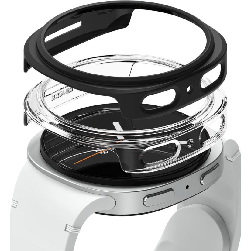 2ks v balení, set krytov Ringke Slim 2-Pack Samsung Galaxy Watch 8 (44 mm) Clear & Matte Black