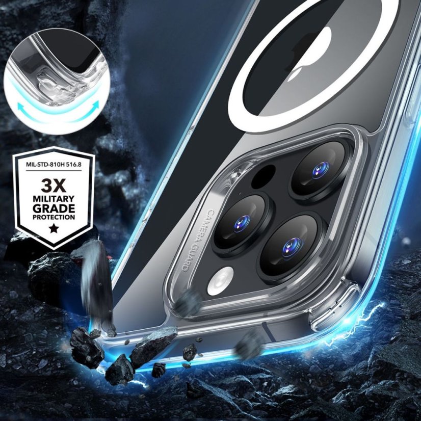 Ochranné sklo ESR Classic Hybrid Halolock Magsafe & Tempered Glass iPhone 16 Pro Clear