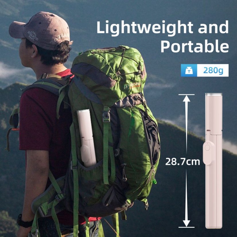 Selfie tyč Tech-Protect L09S Bluetooth Selfie Stick Tripod Pink