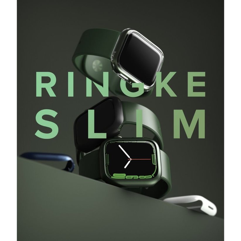 OCHRANA DISPLEJA HODINIEK RINGKE SLIM 2-PACK APPLE WATCH 7 (41 MM) CLEAR & DEEP GREEN