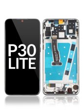 LCD displej Huawei P30 Lite, s rámem - modrý, 24MPX verze (MAR-LX1M)