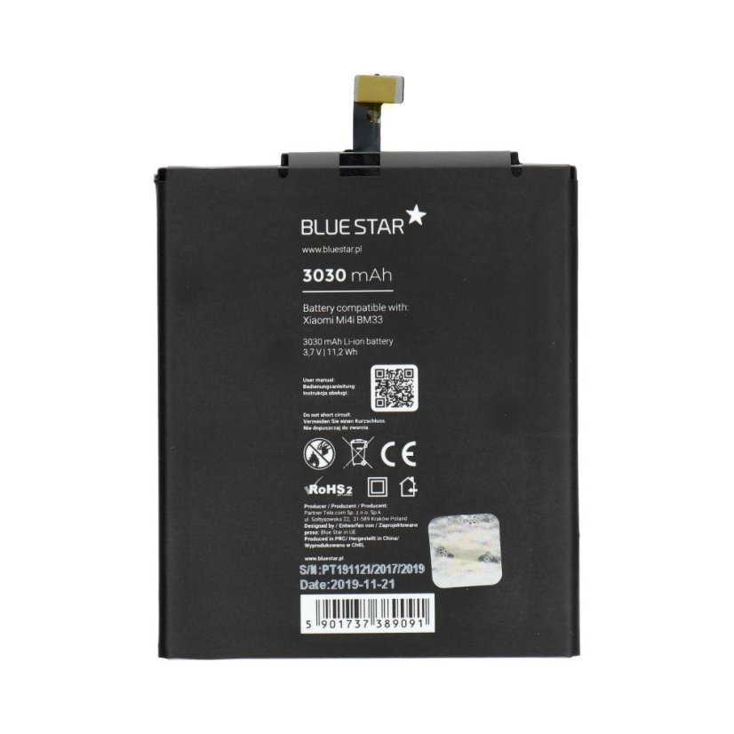 Akkumulátor Battery Xioami Mi4I (Bm33) 3030 mAh Blue Star