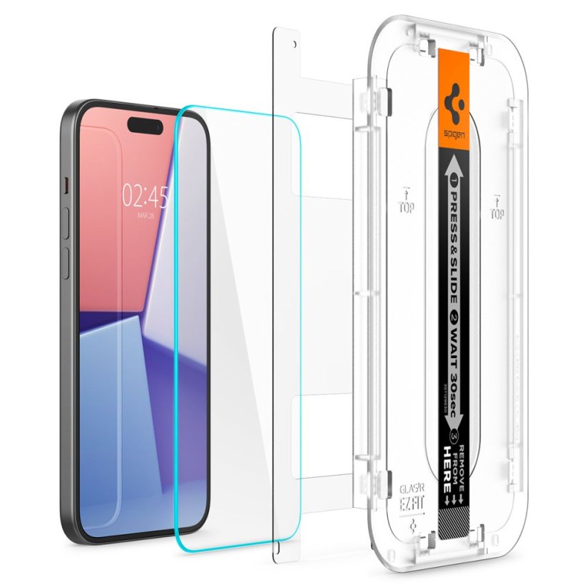 Ochranné tvrdené sklo Spigen Glas.Tr ”Ez Fit” 2-Pack iPhone 15 Plus Clear