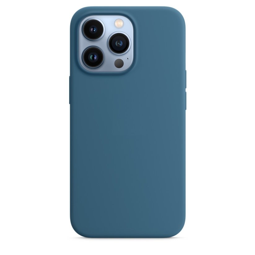 iPhone 13 Pro Silicone Case s MagSafe - Blue Jay design (modrý)