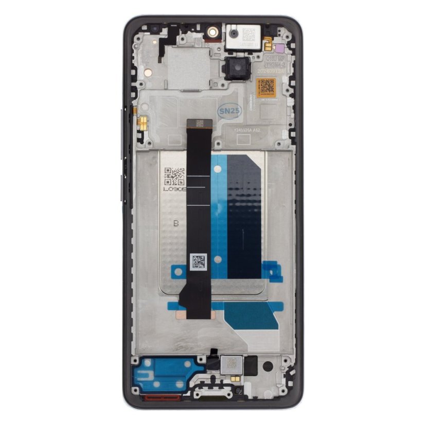 Kijelző kerettel Xiaomi Redmi Note 14 Pro+ 5G Black (Service Pack - eredeti pótalkatrész)