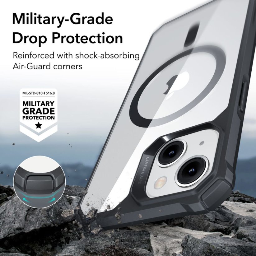 Kryt ESR Air Armor Halolock Magsafe iPhone 14 Plus / 15 Plus Clear/Black