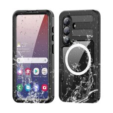 Puzdro Case na Samsung Galaxy S26 Plus Waterproof Shellbox Mars s kovovým krúžkom Black