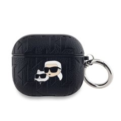 Karl Lagerfeld PU Embossed Karl and Choupette Heads púzdro pre AirPods 3 Black Karl Lagerfeld PU Embossed Karl and Choupette Heads púzdro pre AirPods 3 Black