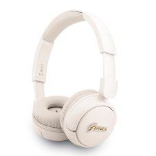 Guess Script Metal Logo bezdrôtové slúchadlá Beige Guess Script Metal Logo bezdrôtové slúchadlá Beige