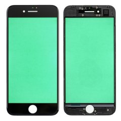 Oleofóbne náhradné čierne predné sklo s rámom na iPhone 7