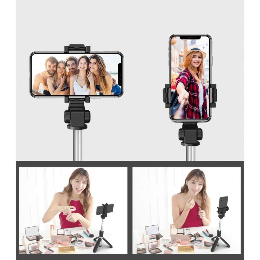 Selfie tyč Tech-Protect L02S Bluetooth Selfie Stick Tripod Black