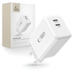 Nabíjačka do siete Tech-Protect Nc45W-Gan 2-Port Network Charger PD45W White