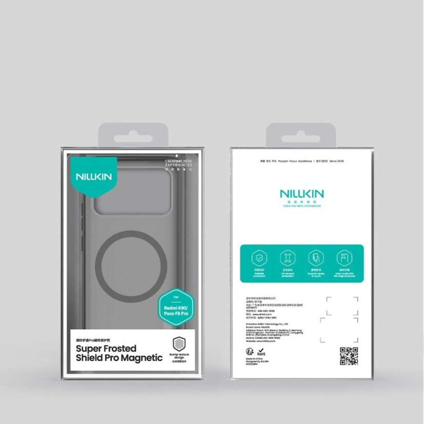 Nillkin Super Frosted PRO Magnetic zadný kryt pre Poco F8 Pro Transparent Black