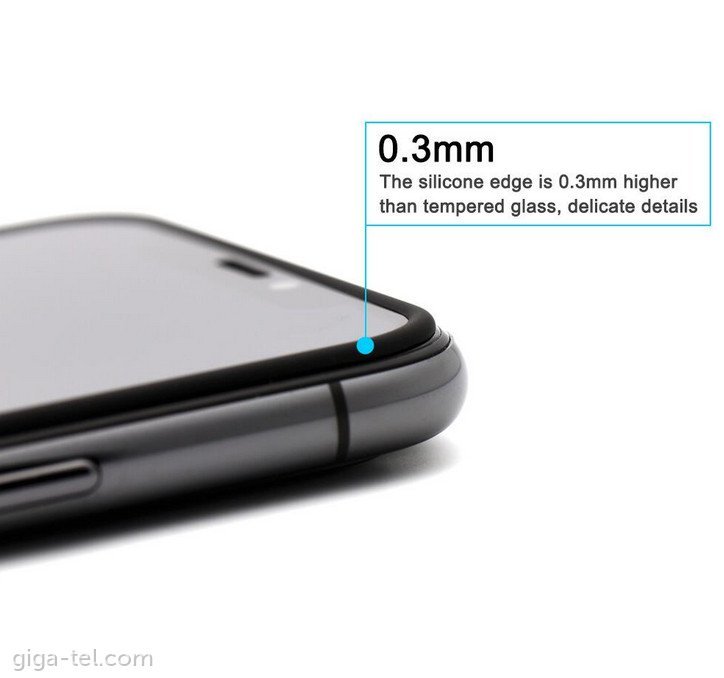 5D Hybrid ochranné sklo iPhone XR s vystúpenými okrajmi - čierne