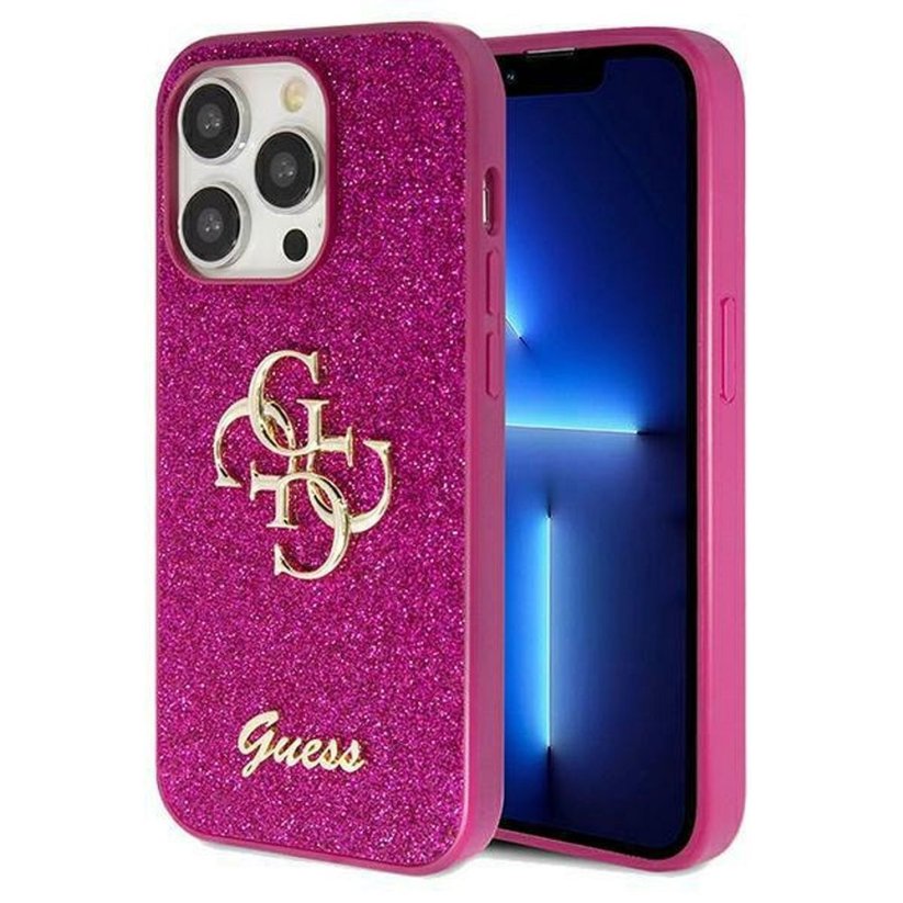 Kryt Original Faceplate Case Guess Guhcp15Lhg4Sgu iPhone 15 Pro (Fixed Glitter Big 4G / Purple)