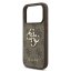 Guess PU 4G Metal Logo Strap zadný kryt pre iPhone 17 Pro Brown