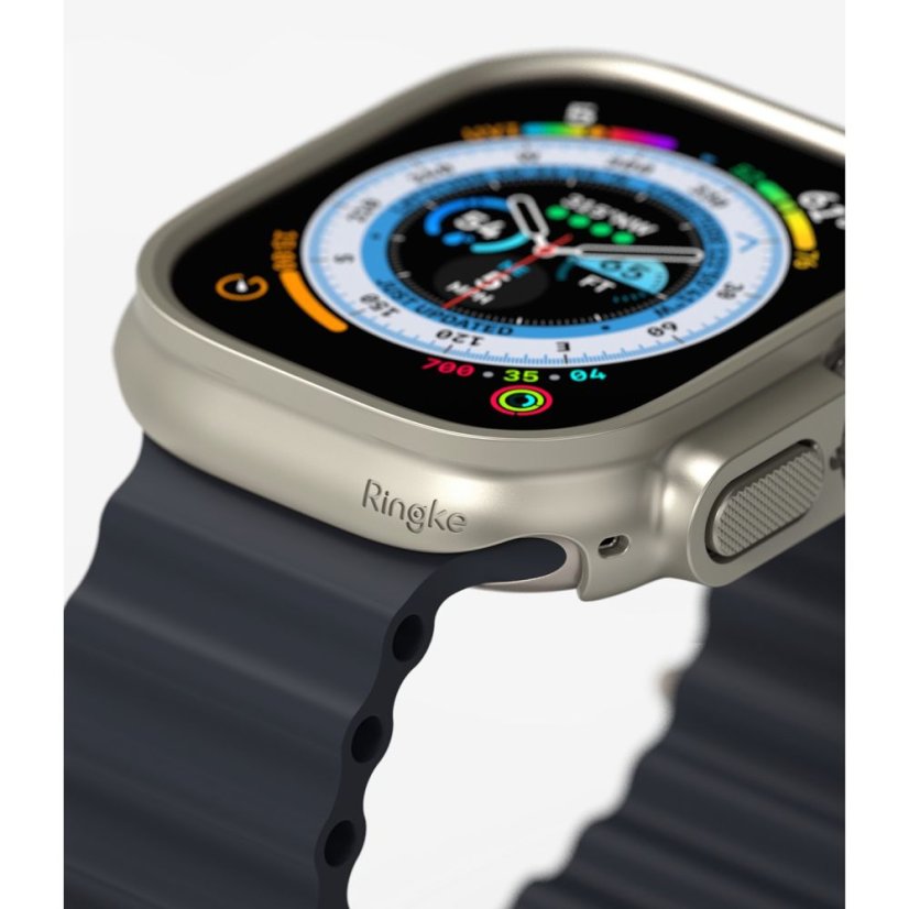 2ks v balení, set krytov Ringke Slim 2-Pack Apple Watch Ultra 1 / 2 (49 mm) Clear & Titanium Grey