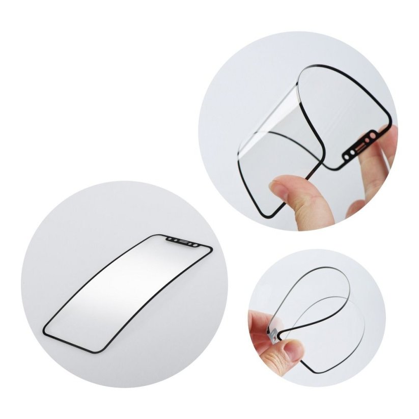 Ochranné sklo Bestsuit Flexible Hybrid Glass 5D Samsung Galaxy S21 Ultra Black (Hot Bending) Working Fingerprint Scanner