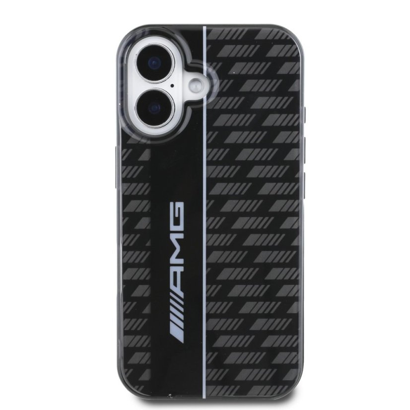 AMG Carbon Pattern zadný kryt pre iPhone 16 Black