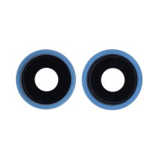 iPhone 13 mini - Csere hátsó kameraüveg kerettel (kék)