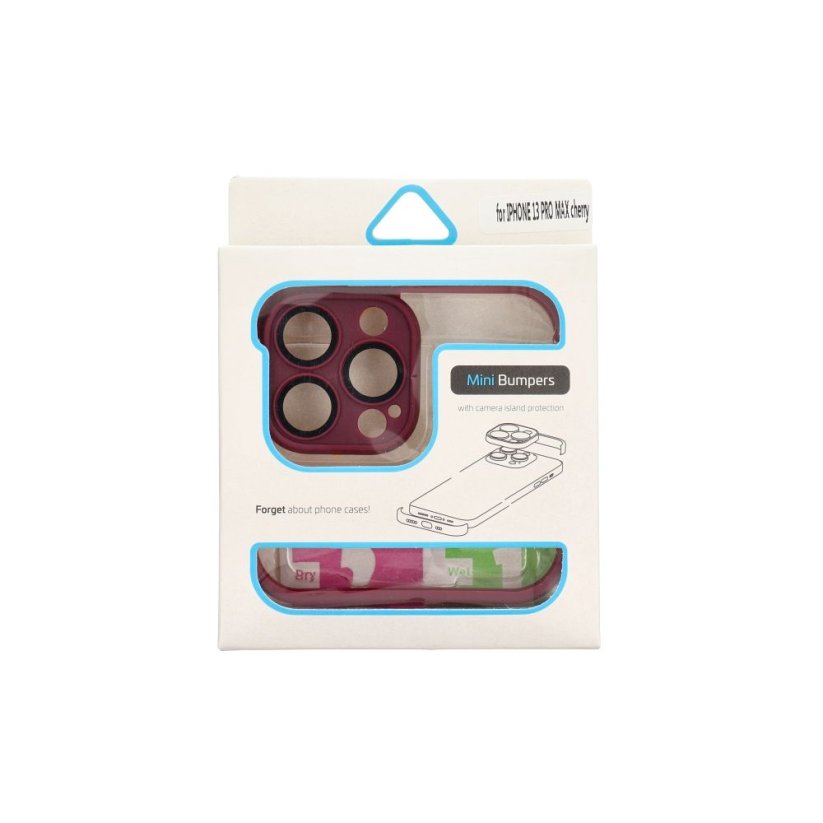 Kryt mini Bumpers With Camera Island Protection Case iPhone 13 Pro Max Cherry