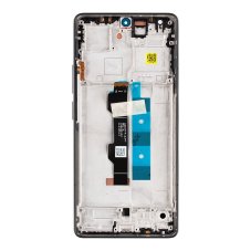 Kijelző kerettel a Poco M6 Pro 4G Black készülékhez (Service Pack - eredeti pótalkatrész)