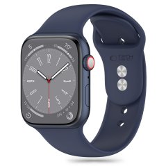 Remienok Tech-Protect Silicone Apple Watch 6 / 7 / 8 / 9 / 10 / SE / Ultra 1 / 2 (44 / 45 / 46 / 49 mm) Midnight Blue Remienok Tech-Protect Silicone Apple Watch 6 / 7 / 8 / 9 / 10 / SE / Ultra 1 / 2 (44 / 45 / 46 / 49 mm) Midnight Blue