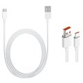 Xiaomi eredeti USB-C adatkábel 6A 1m Fehér (Tömegcsomagolás)