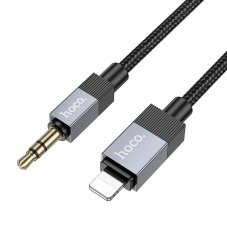 Kábel Cable Aux Jack 3,5 mm (Male) to Lightning (Male) Hoco 1 M Upa32A Black