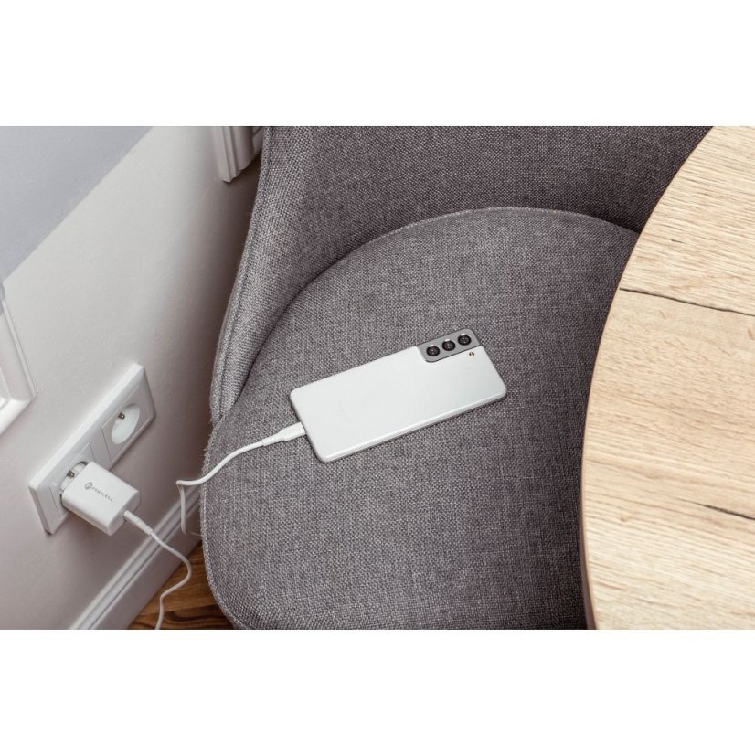 Kábel Phone Charger Forcell F-Energy USB C Qc4.0 Pd 3A 25W + Cable USB C to USB C Tfk-Tc-25Wpd White