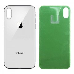 Apple iPhone X - Zadné sklo housingu (White)