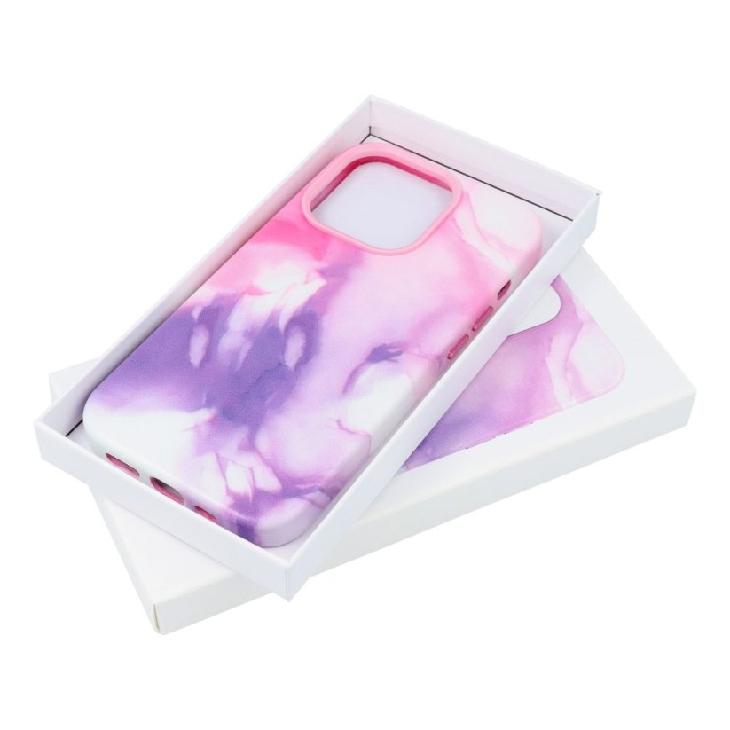 Kryt Leather Mag Cover Case iPhone 14 Plus Purple Splash