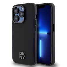DKNY PU Leather Stack Logo Magsafe zadní kryt pro iPhone 15 Pro Black DKNY PU Leather Stack Logo Magsafe zadní kryt pro iPhone 15 Pro Black