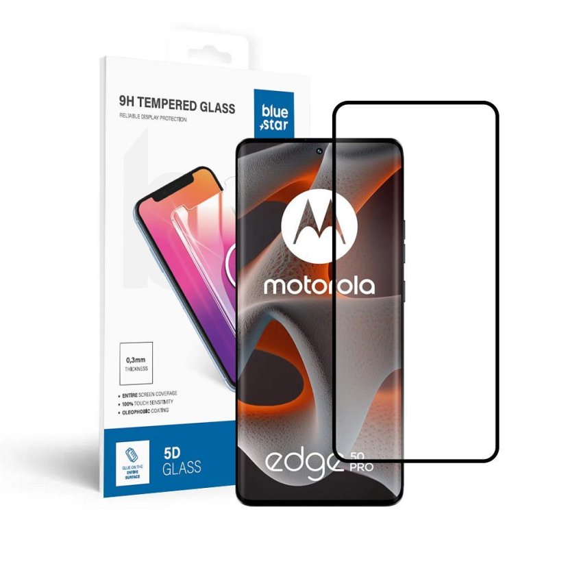 Ochranné tvrdené sklo to Motorola Edge 50 Pro Blue Star 5D Black