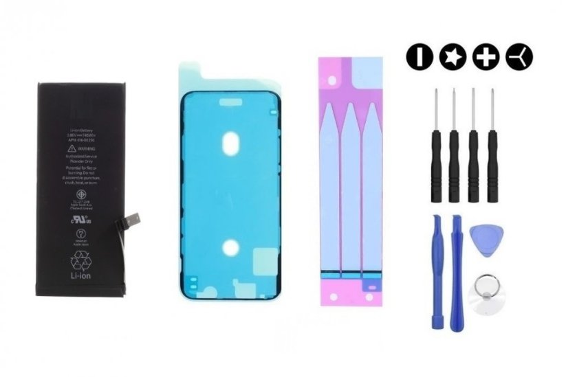 MULTIPACK - OEM akkumulátor iPhone 7 Plus + ragasztó a kijelző alatt + ragasztó az akkumulátor alatt + szerszámkészlet