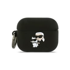 Karl Lagerfeld 3D Logo NFT Karl and Choupette silikónové púzdro pre AirPods Pro 3 Black