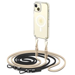 Kryt Tech-Protect Flexair Chain Magsafe iPhone 15 Black & Beige