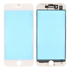 Oleofóbne náhradné biele predné sklo s rámom na iPhone 8