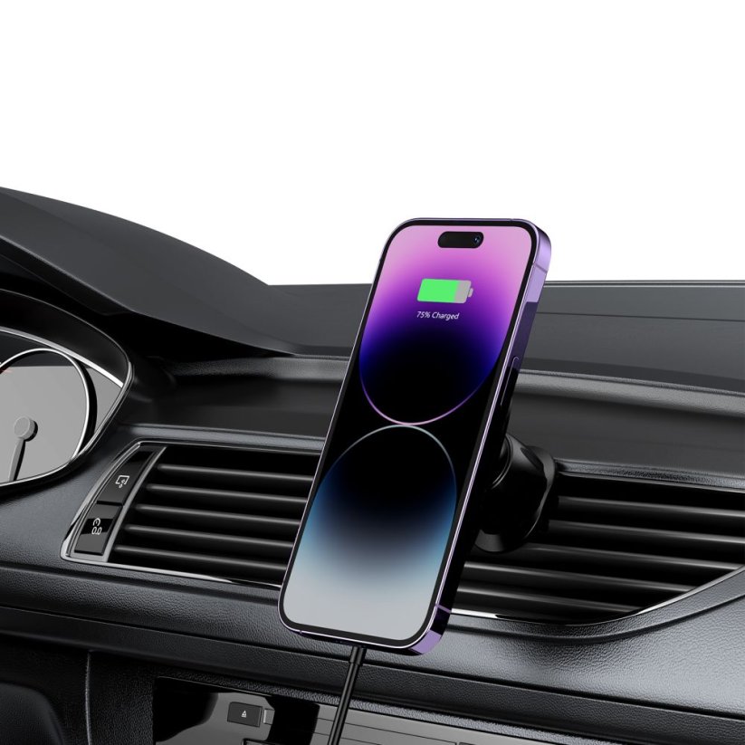 Kryt Tech-Protect mm15W-V1 Magnetic Magsafe Vent Car Mount Wireless Charger 15W Black