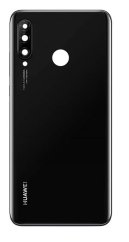 Huawei P30 lite - Zadný kryt - čierny - so sklíčkom zadnej kamery (náhradný diel)