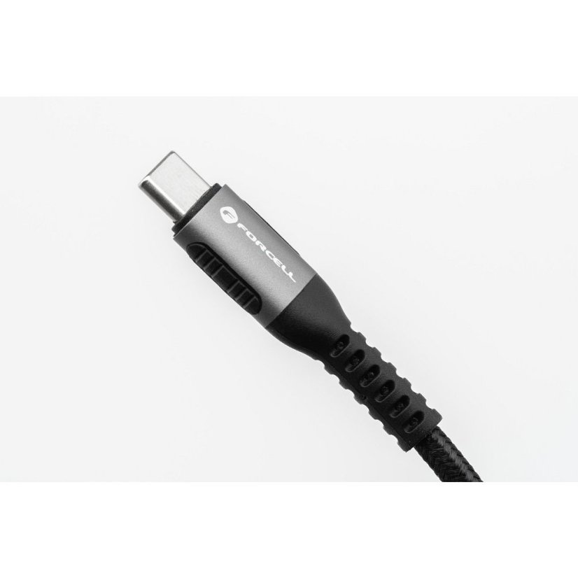 Kábel Cable USB C to USB C Forcell F-Energy Qc4.0 Pd 5A 240W Cafule 1,2 M C263 Black