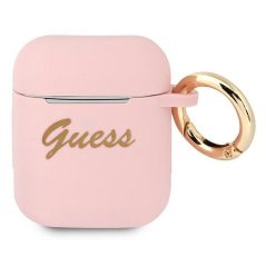 Kryt Guess Case Apple Airpods 1/2 Gua2Sssi (Silicone Vintage Script) Pink Kryt Guess Case Apple Airpods 1/2 Gua2Sssi (Silicone Vintage Script) Pink