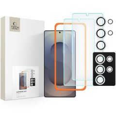 Ochranné tvrdené sklo Tech-Protect Supreme Set 3-Pack Samsung Galaxy S25 Ultra Clear Ochranné tvrdené sklo Tech-Protect Supreme Set 3-Pack Samsung Galaxy S25 Ultra Clear