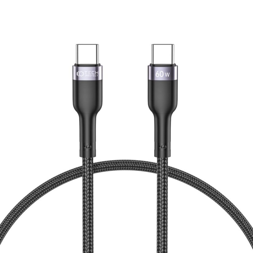 Kábel Tech-Protect Ultraboost Type-C Cable PD60W/3A 25cm Black