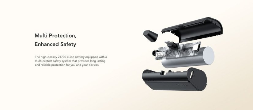 Powerbanka Powerbank Veger Plugon (W0556P) Pd Qc3.0 3A 20W 5000 mAh With A Built-In Connector Lightning Black