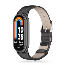 Remienok Tech-Protect Leatherfit Xiaomi Smart Band 8 / 9 / 10 / Nfc Black