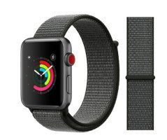 Remienok pre Apple Watch (42/44/45mm) Nylon, grey-black