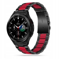 Remienok Tech-Protect Stainless Samsung Galaxy Watch 4 / 5 / 5 Pro / 6 / 7 / FE Black/Red